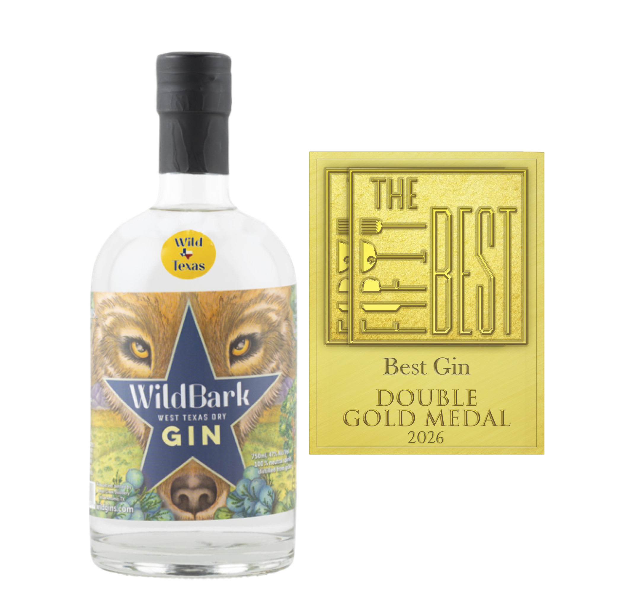 WildBark Bottle with Fifty Best Medal